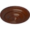 Ekena Millwork Classic Ceiling Medallion (Canopies up to 4 1/8"), 13 1/4"OD x 1/2"P, Burnished Mahogany Crackle CM13CLBMC - alternate 2